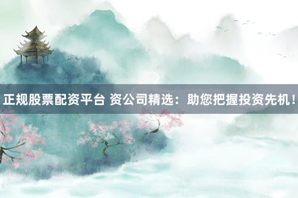 正规股票配资平台 资公司精选：助您把握投资先机！