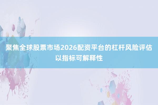 聚焦全球股票市场2026配资平台的杠杆风险评估以指标可解释性