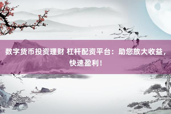 数字货币投资理财 杠杆配资平台：助您放大收益，快速盈利！
